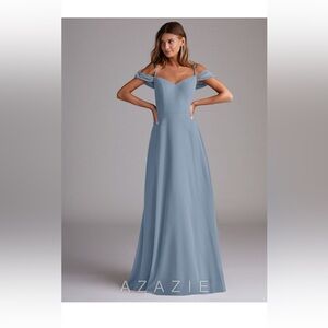 Azazie Marley Blue Gown
